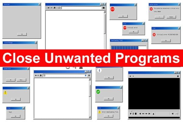 Close Unused Programs using Task Manager